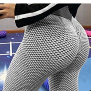 NWOT AMILIA Butt Lift Anti-Cellulite Yoga Exercise Leggings w Scrunch Butt, Sz S